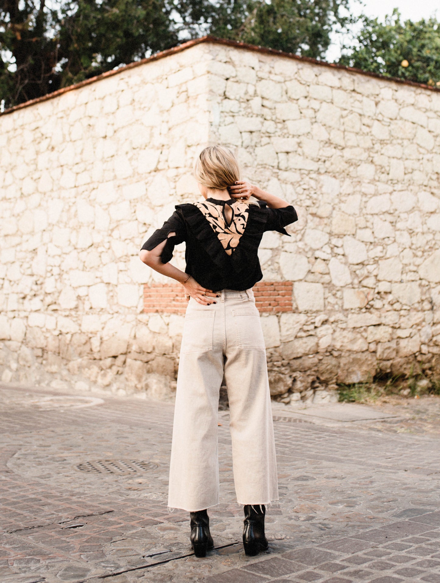 Black Libaana Blouse with Gold